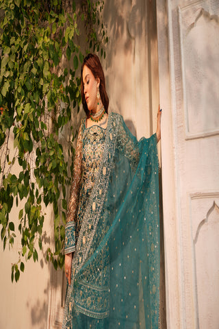 Embroidered Organza GHARARA Shirt