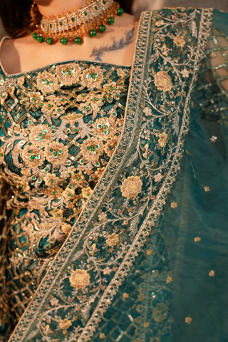 Embroidered Organza GHARARA Shirt