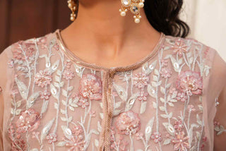 Embroidered Chiffon Tiered Koti Frock