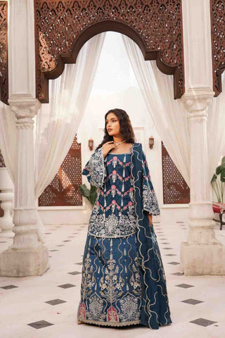 Embroidered Silk Langha Shirt