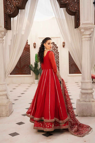 Embroidered Chiffon Empire Anarkali Frock