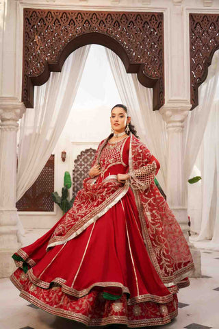 Embroidered Chiffon Empire Anarkali Frock