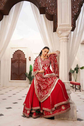 Embroidered Chiffon Empire Anarkali Frock