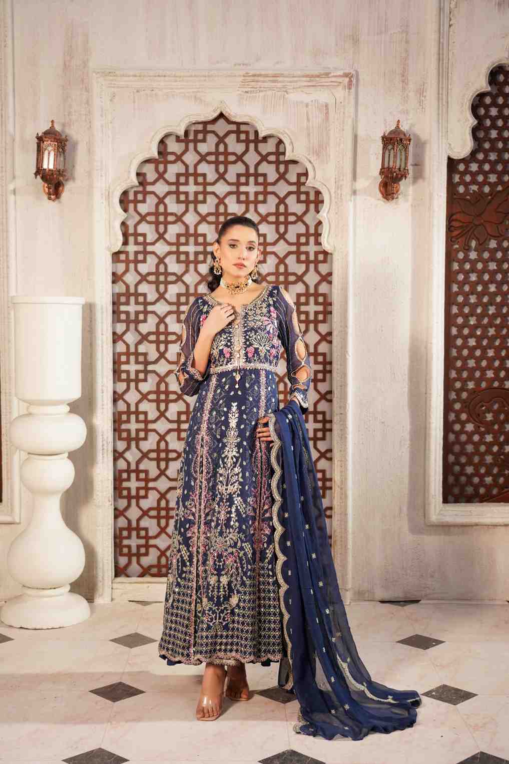 Embroidered Luxury Chiffon Panel Frock