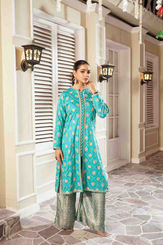 Embroidered Raw Silk Gown shirt