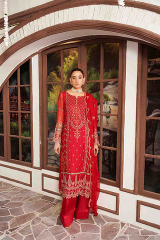 Embroidered Chiffon Farshi Shalwar Kameez