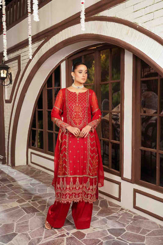 Embroidered Chiffon Farshi Shalwar Kameez