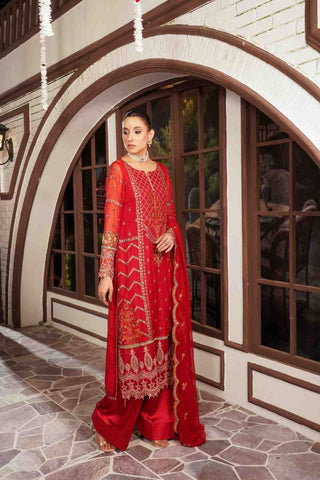 Embroidered Chiffon Farshi Shalwar Kameez