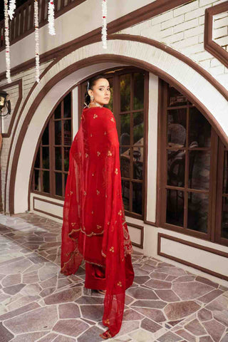 Embroidered Chiffon Farshi Shalwar Kameez