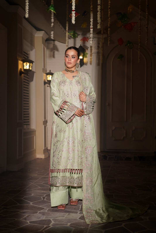 Embroidered Raw Silk Long Kurta