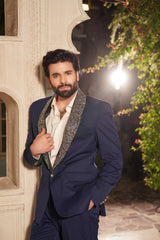 Men’s Embellished Tuxedo Suit - Rmzey