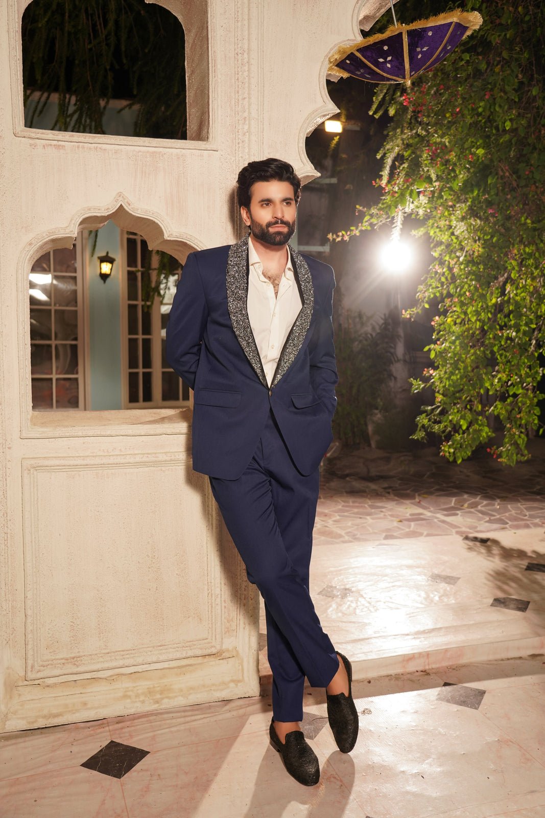 Men’s Embellished Tuxedo Suit - Rmzey